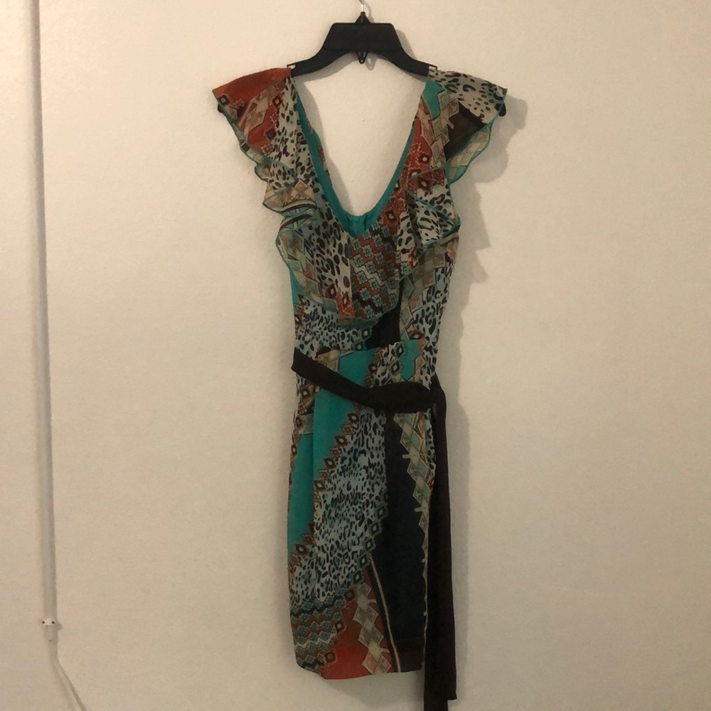 Bisou Bisou Animal Print Belted Dress